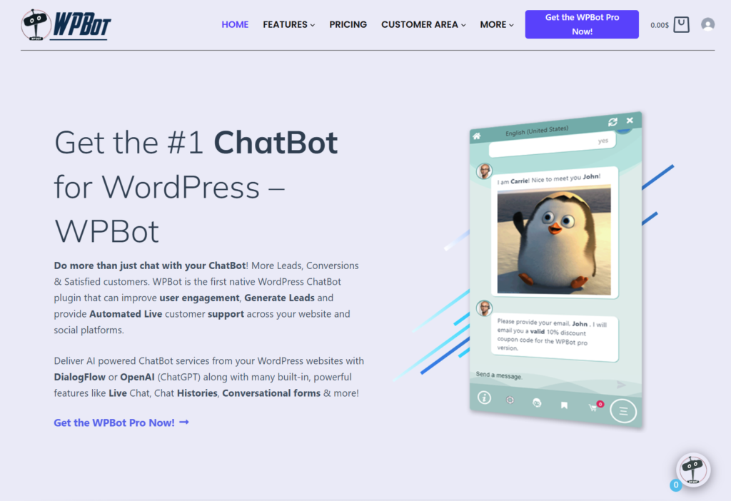 WPBot – AI ChatBot for WordPress
