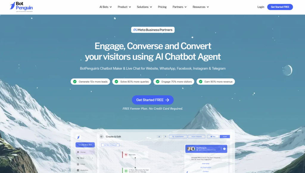 BotPenguin – Free AI Chatbot with Live Chat
