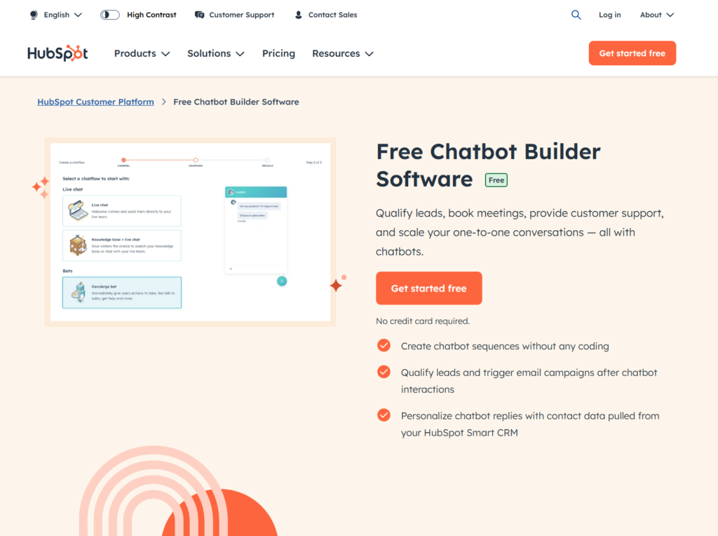 HubSpot Live Chat & Chatbot
