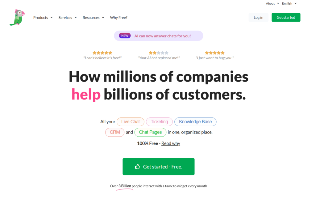 Tawk.to Live Chat & AI Chatbot
